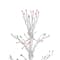 6ft. Pre-Lit White Cascade Twig Artificial Christmas Tree, Multicolor Lights
